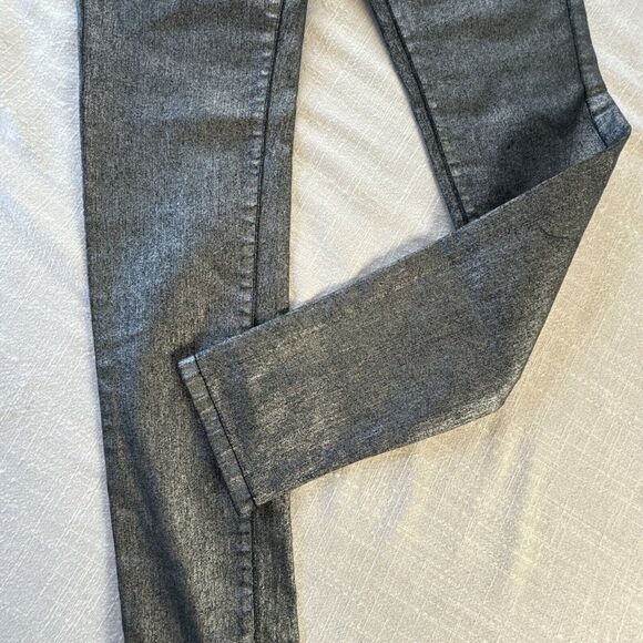 ANA Women’s Size 2 Skinny Mid Rise‎ Lightweight Pant Silver Metallic Color NWT - Picture 5 of 13